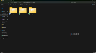 Budget subfolder of finance folder system, Windows PC