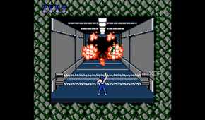 Stage 2 of Contra running on a NES emulator.