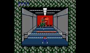 Stage 2 of Contra running on a NES emulator.