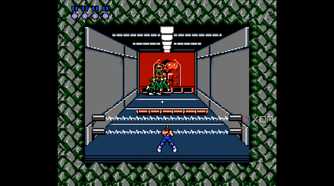 Stage 2 of Contra running on a NES emulator.
