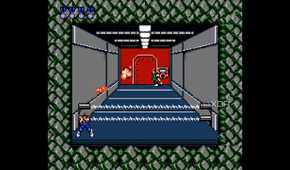 Stage 2 of Contra running on a NES emulator.