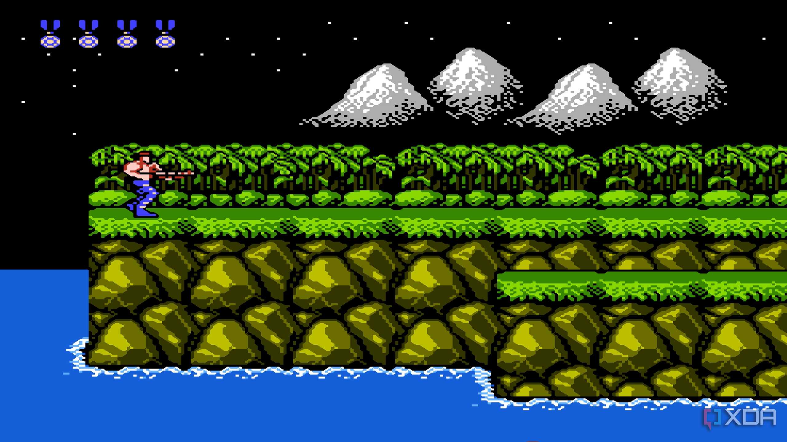 Contra's opening stage with 30 lives.