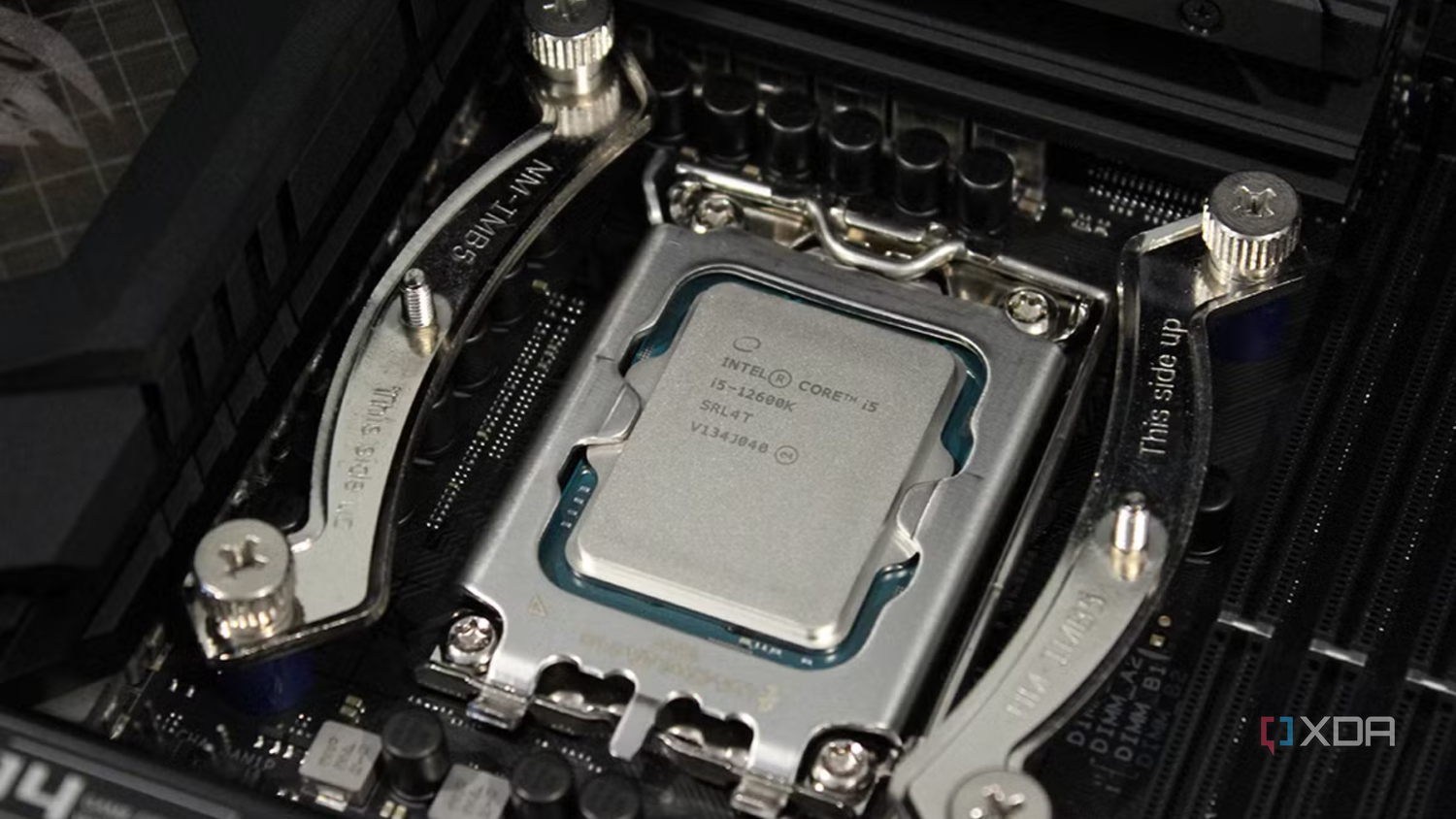 Intel Core i5-12600K installed in motherboard