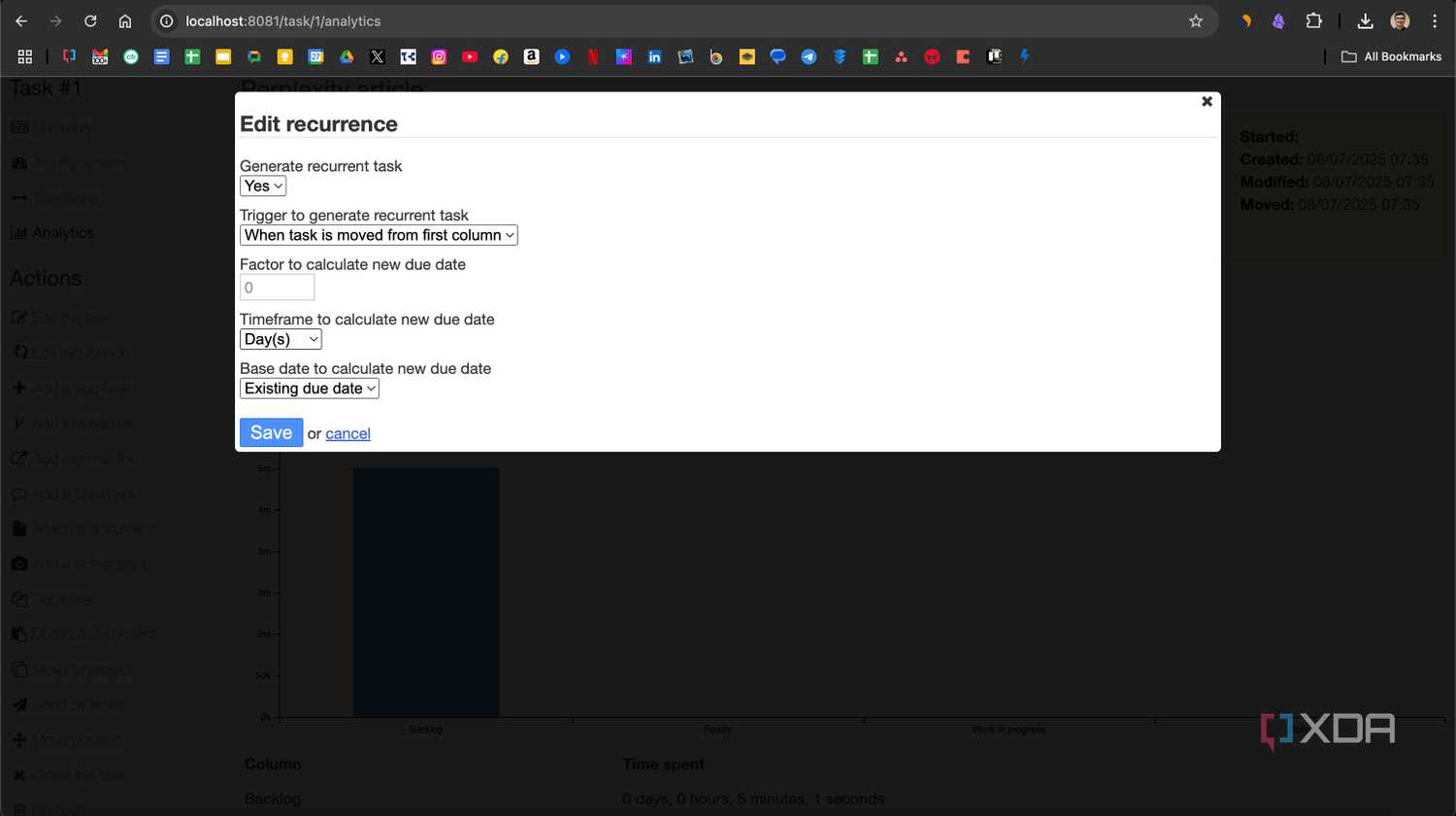 Create recurring tasks on Kanboard
