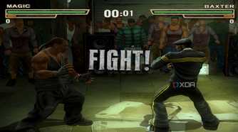 Baxter and Magic fighting in Def Jam: Fight for NY.