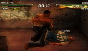 Rollins holding Doc in an ankle lock in Def Jam: Fight for NY.