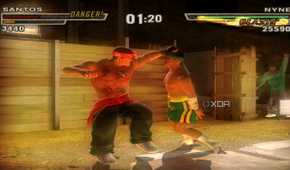 Santos and Nyne fighting in Def Jam: Fight for NY.