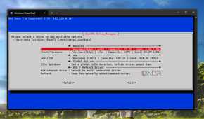 screenshot of dietpi available drives