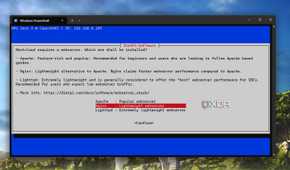 screenshot of dietpi nextcloud install select webserver