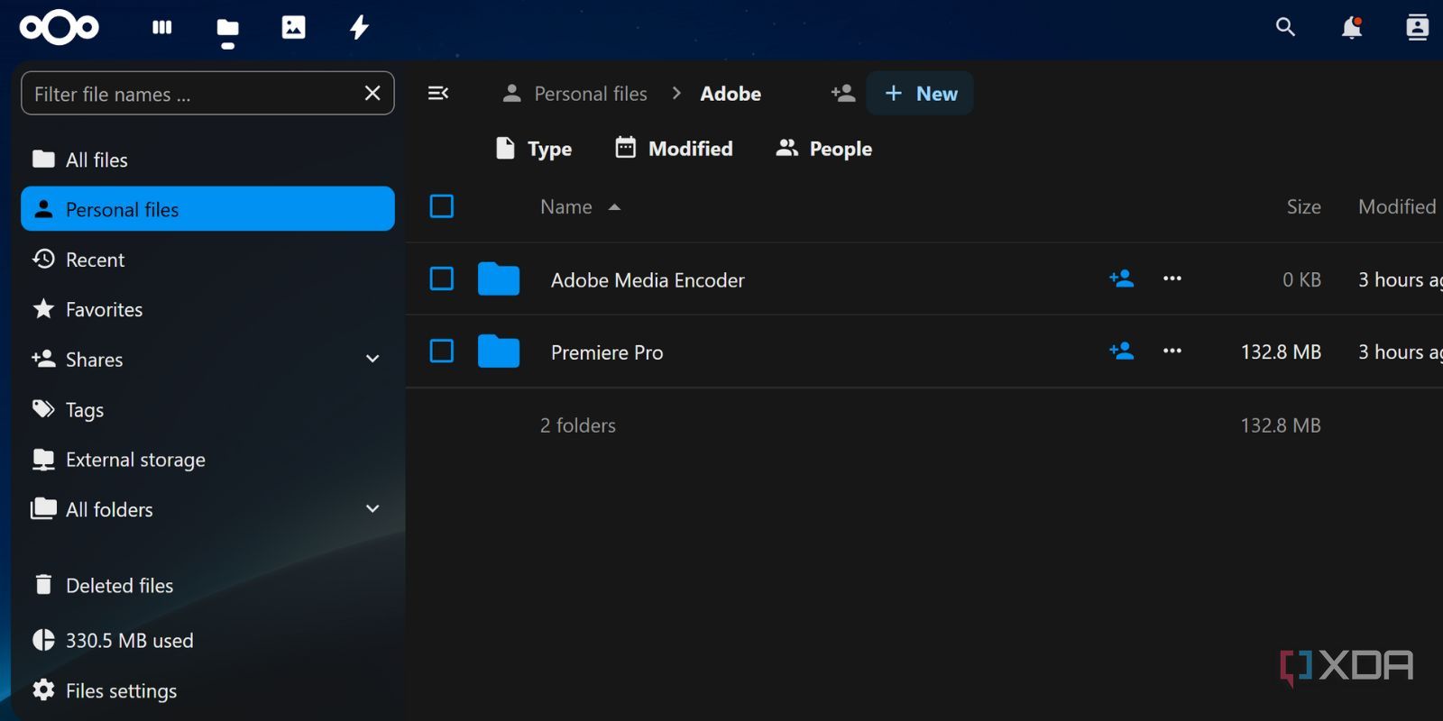 screenshot of dietpi nextcloud synced folder