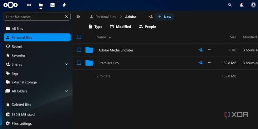 captura de pantalla de la carpeta sincronizada de dietpi nextcloud