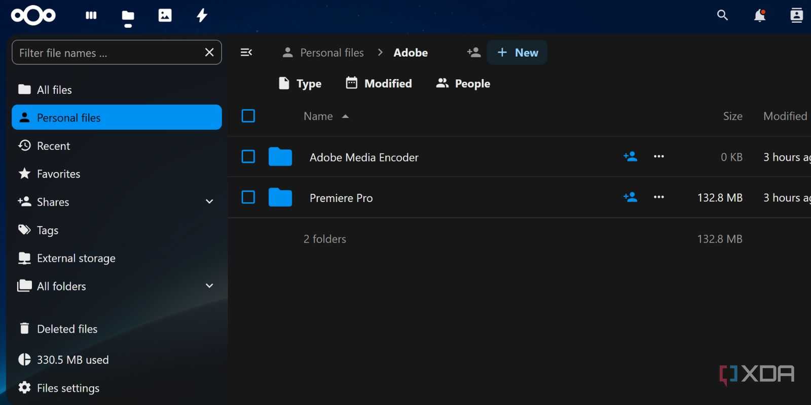 screenshot of dietpi nextcloud synced folder