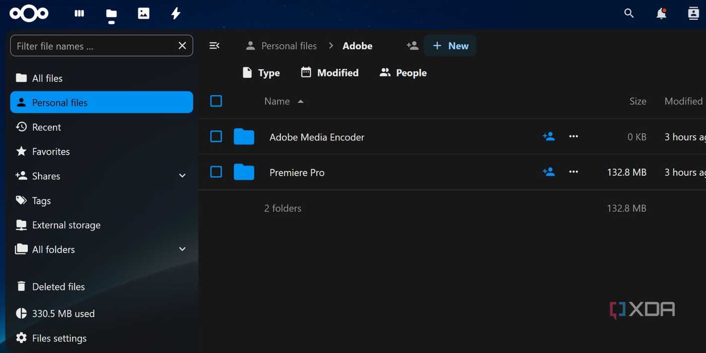 screenshot of dietpi nextcloud synced folder