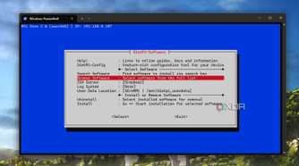 screenshot of dietpi software tool
