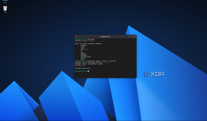 Screenshot of a console window on AnduinOS showing a new contianer being created with an Arch image
