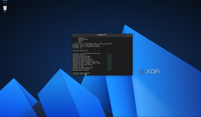 Screenshot of a console window on AnduinOS showing Distrobox entering a container that was just created