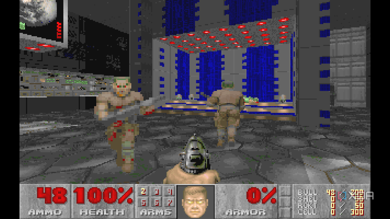 Doom Marine taking no damage in Doom 1993.