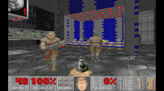 Doom Marine taking no damage in Doom 1993.