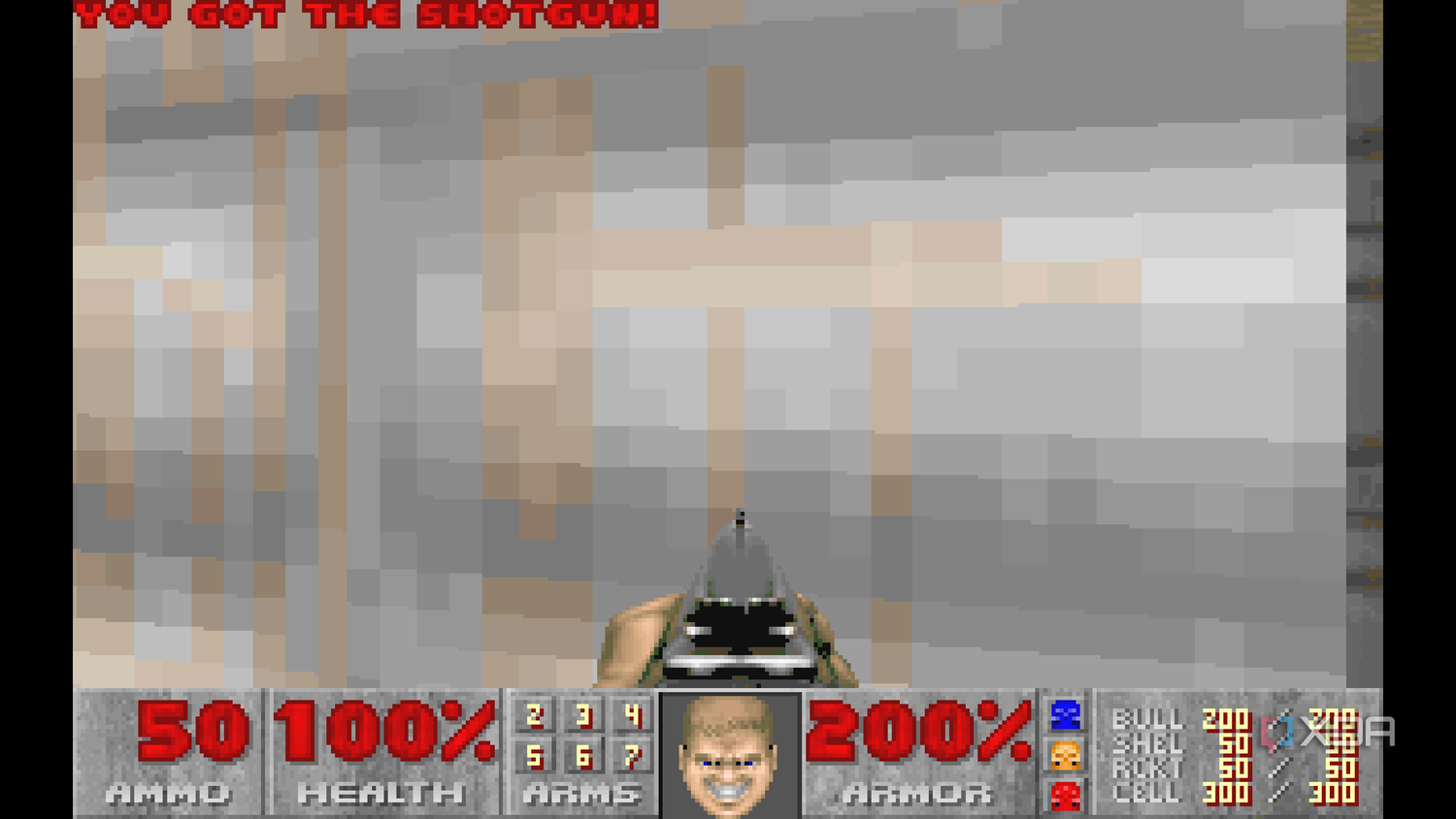 Doom 1993 — getting the shotgun.