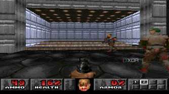 Doomguy's bloody face in Doom.