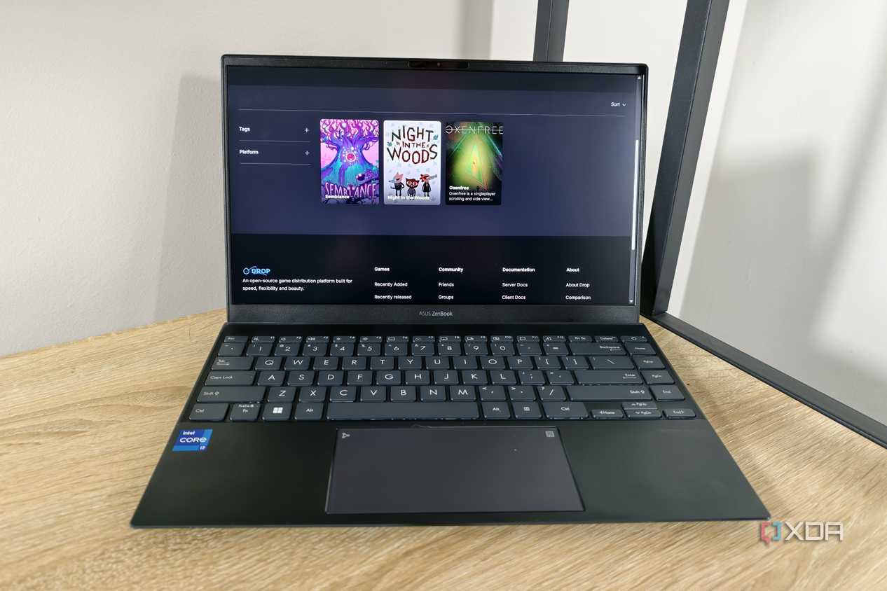 drop admin dashboard on a laptop