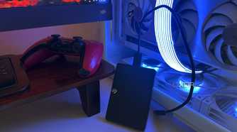 Seagate external hard drive.