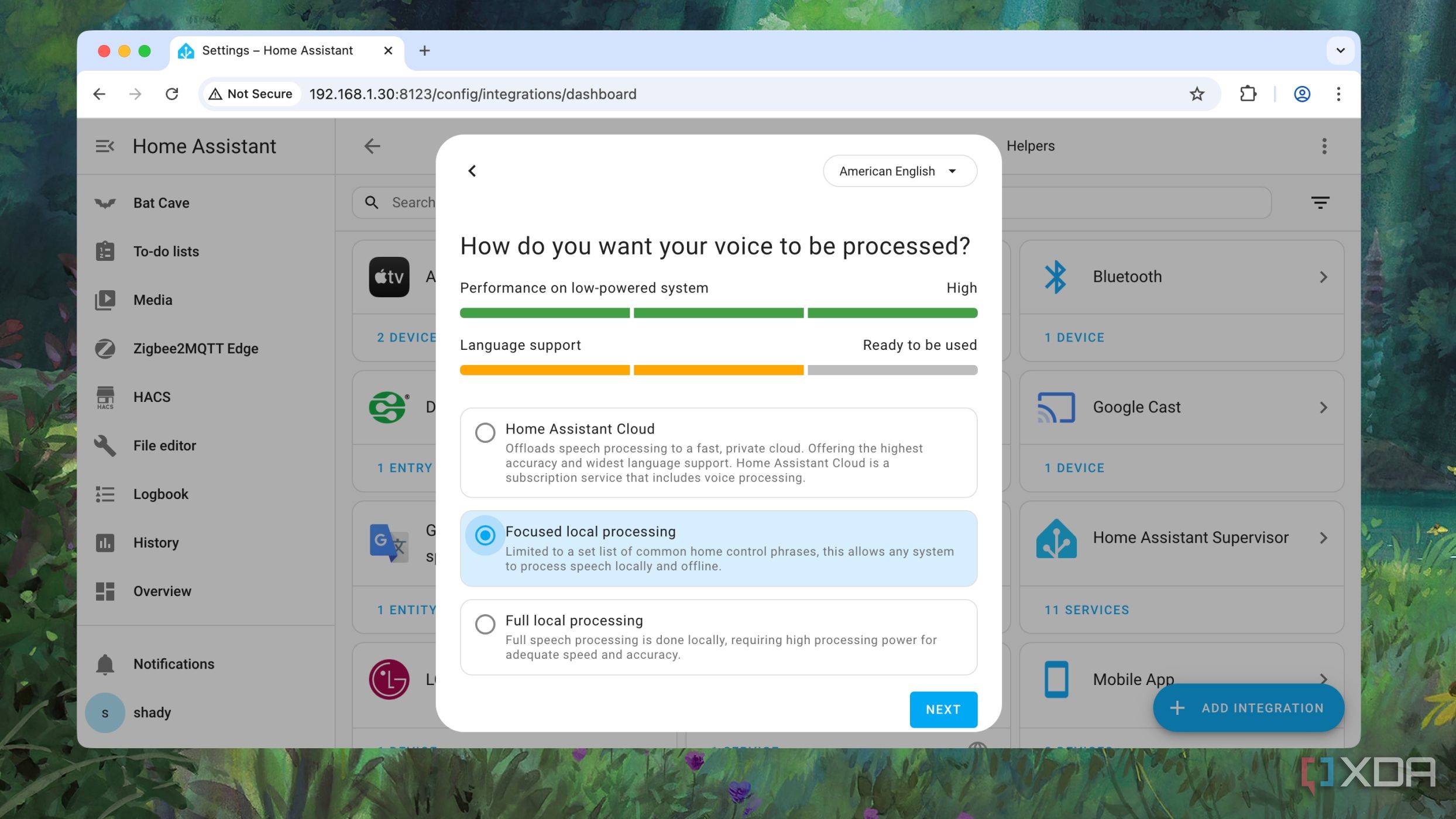 Focused Local Processing in Home Assistant