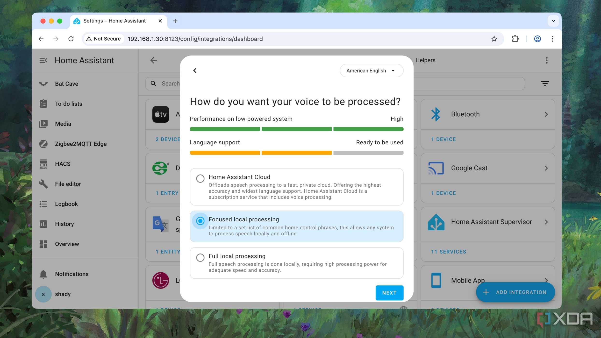 Focused Local Processing in Home Assistant