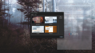 FocusWriter enchantment theme, low-saturation forest