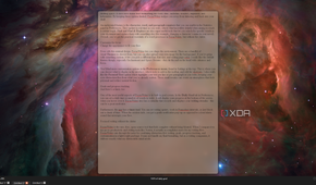FocusWriter word counter at bottom bar