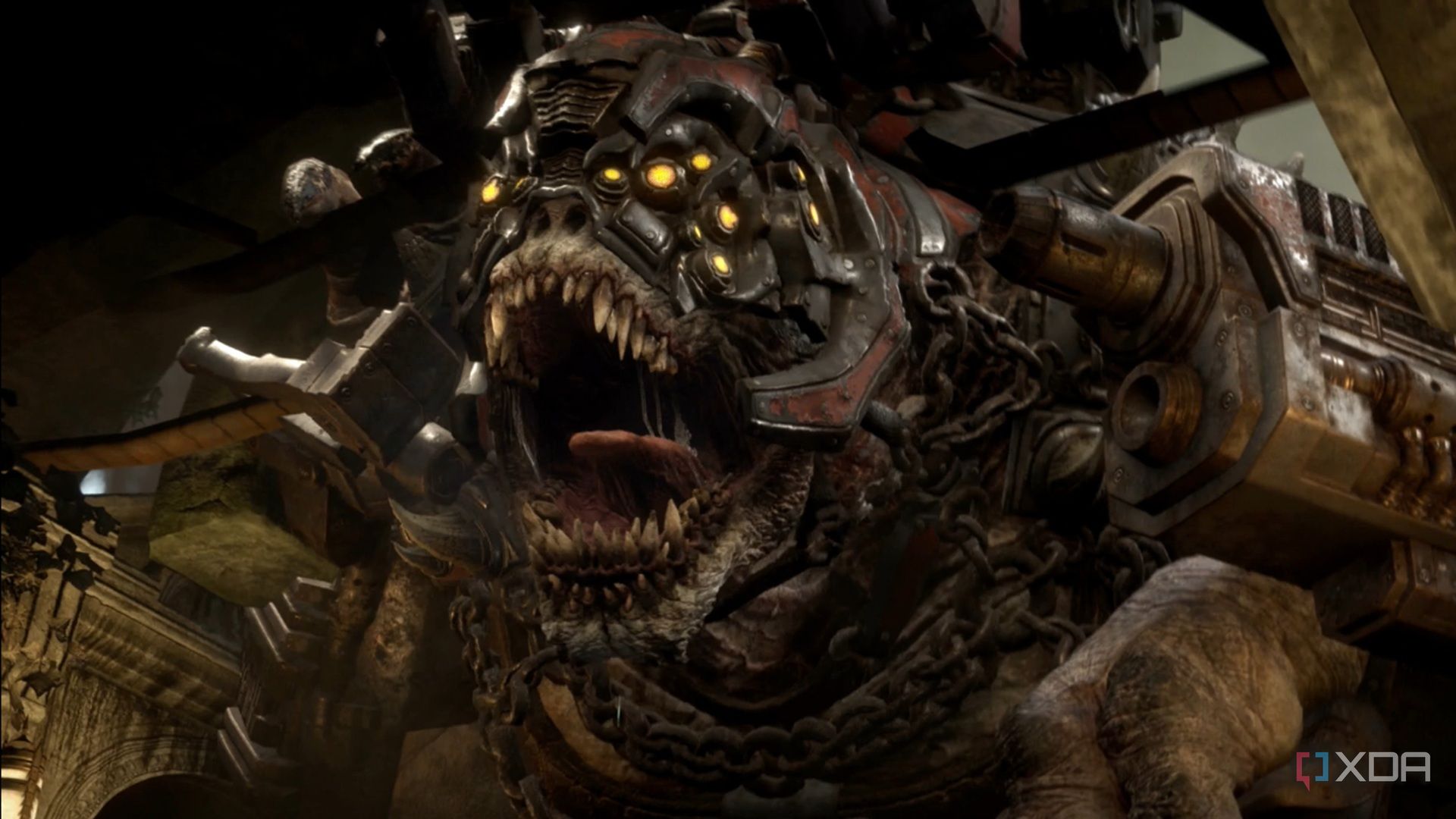 A screenshot of the Brumak in Gears of War: Reloaded