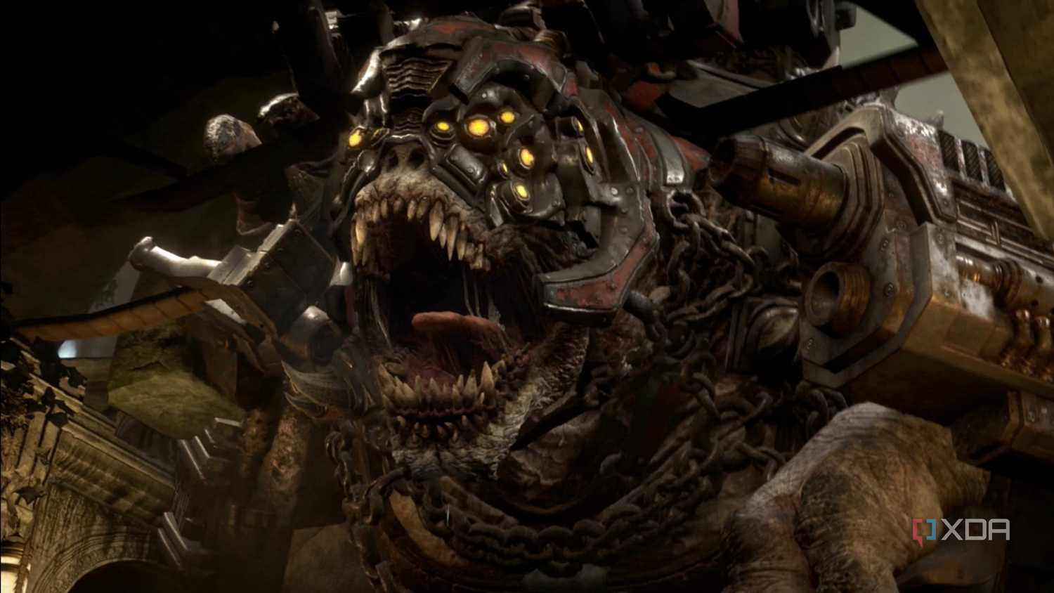 A screenshot of the Brumak in Gears of War: Reloaded
