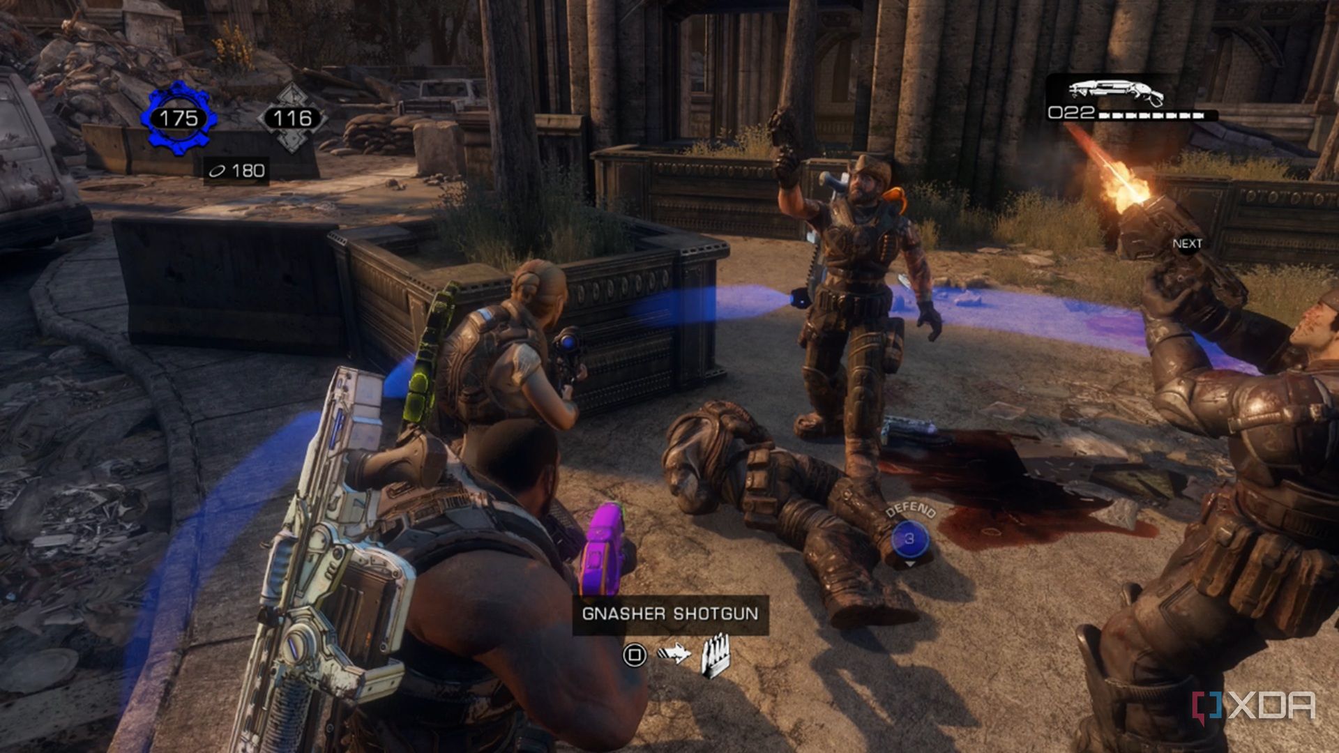 A screenshot of the end of a multiplayer in Gears of War: Reloaded