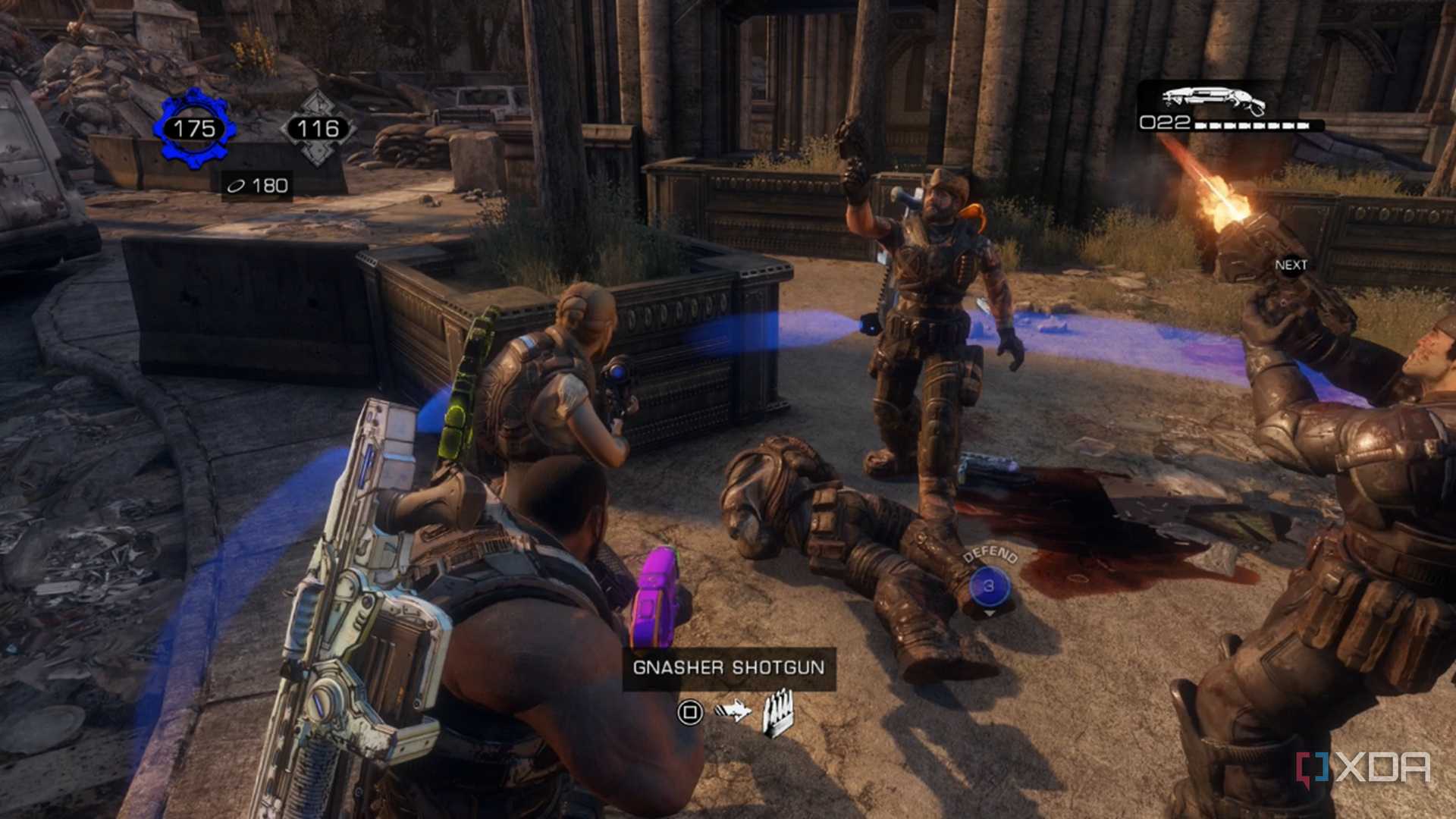 A screenshot of the end of a multiplayer in Gears of War: Reloaded