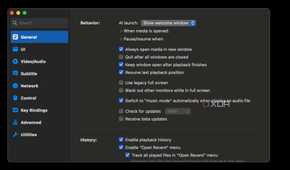 General settings on IINA