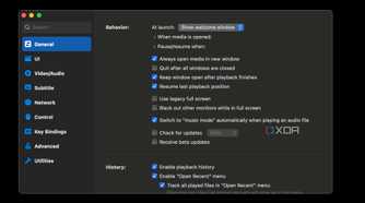 General settings on IINA