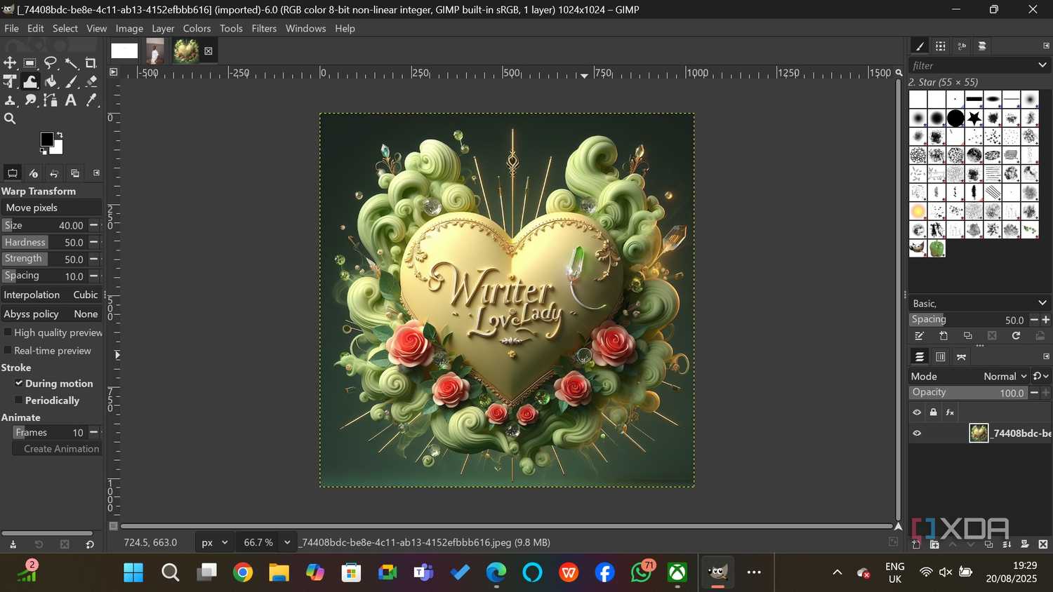 editing image with gimp