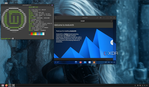Gnome-Boxes running in Linux Mint with Neofetch host data