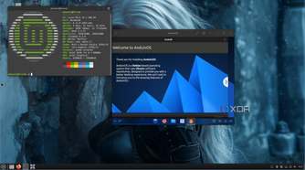 Gnome-Boxes running in Linux Mint with Neofetch host data