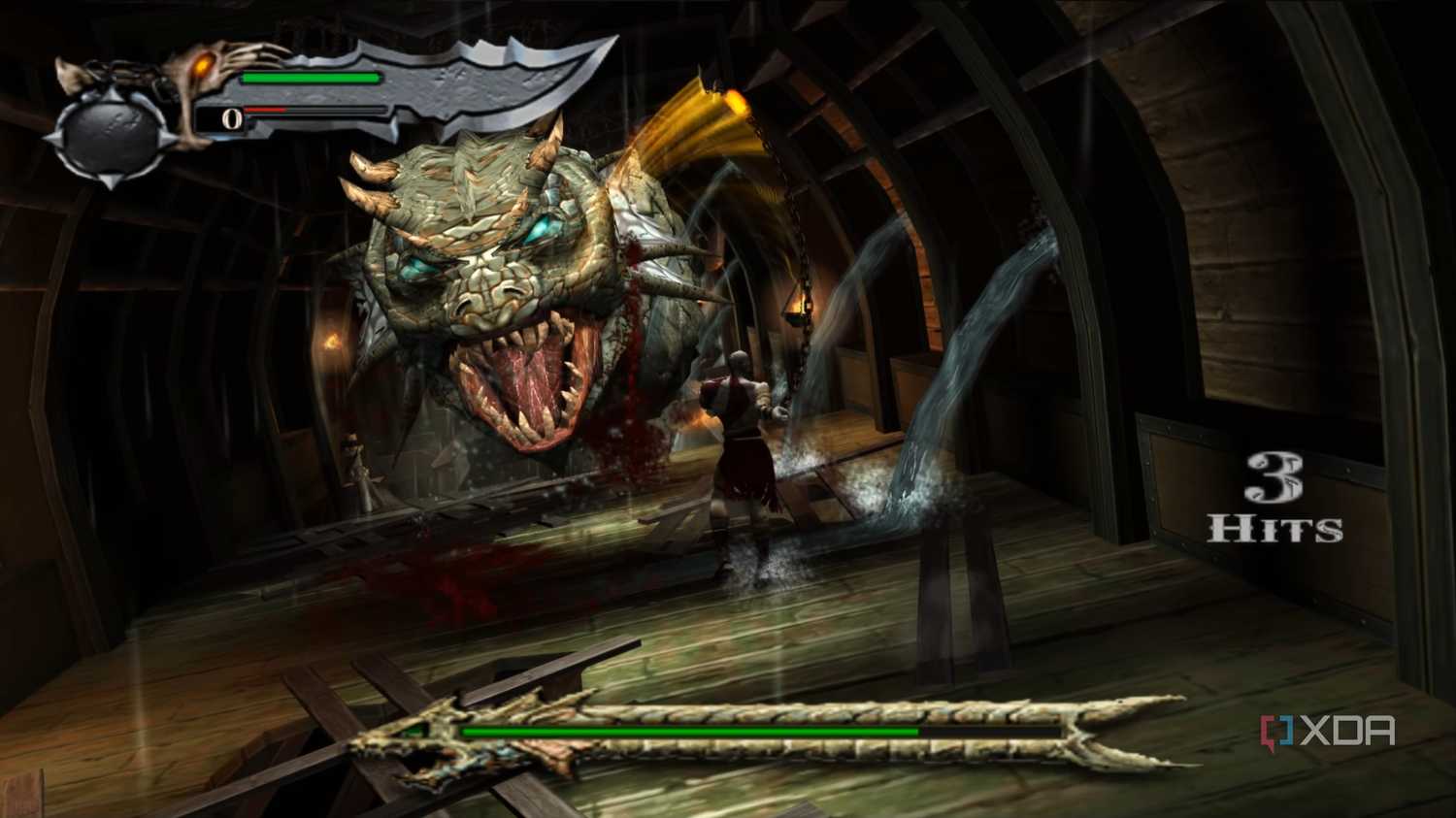 God of War 2005 running on PCSX2.