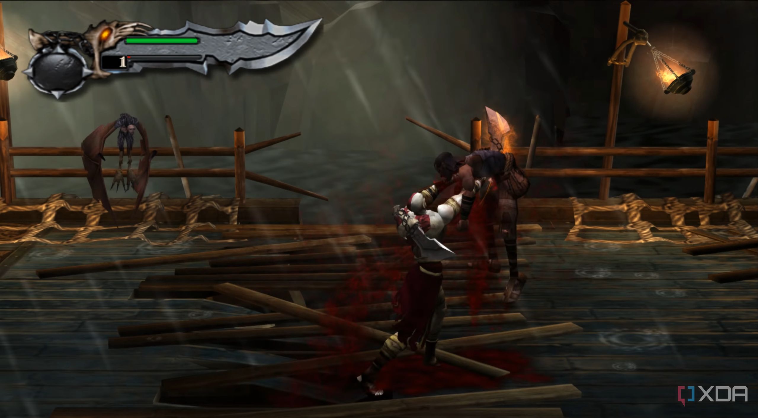 God of War 2005 running on PCSX2.