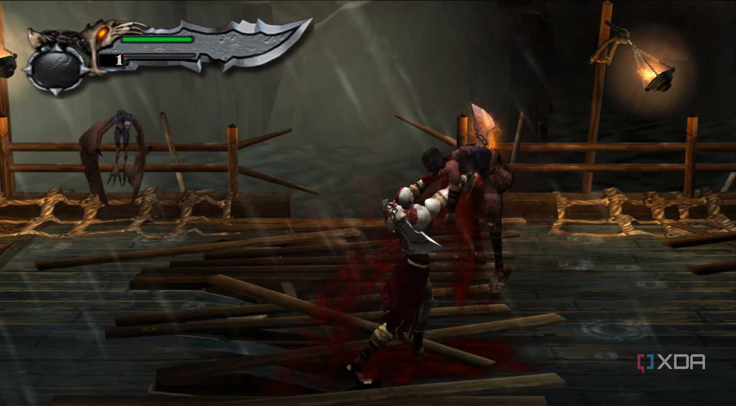 God of War 2005 running on PCSX2.