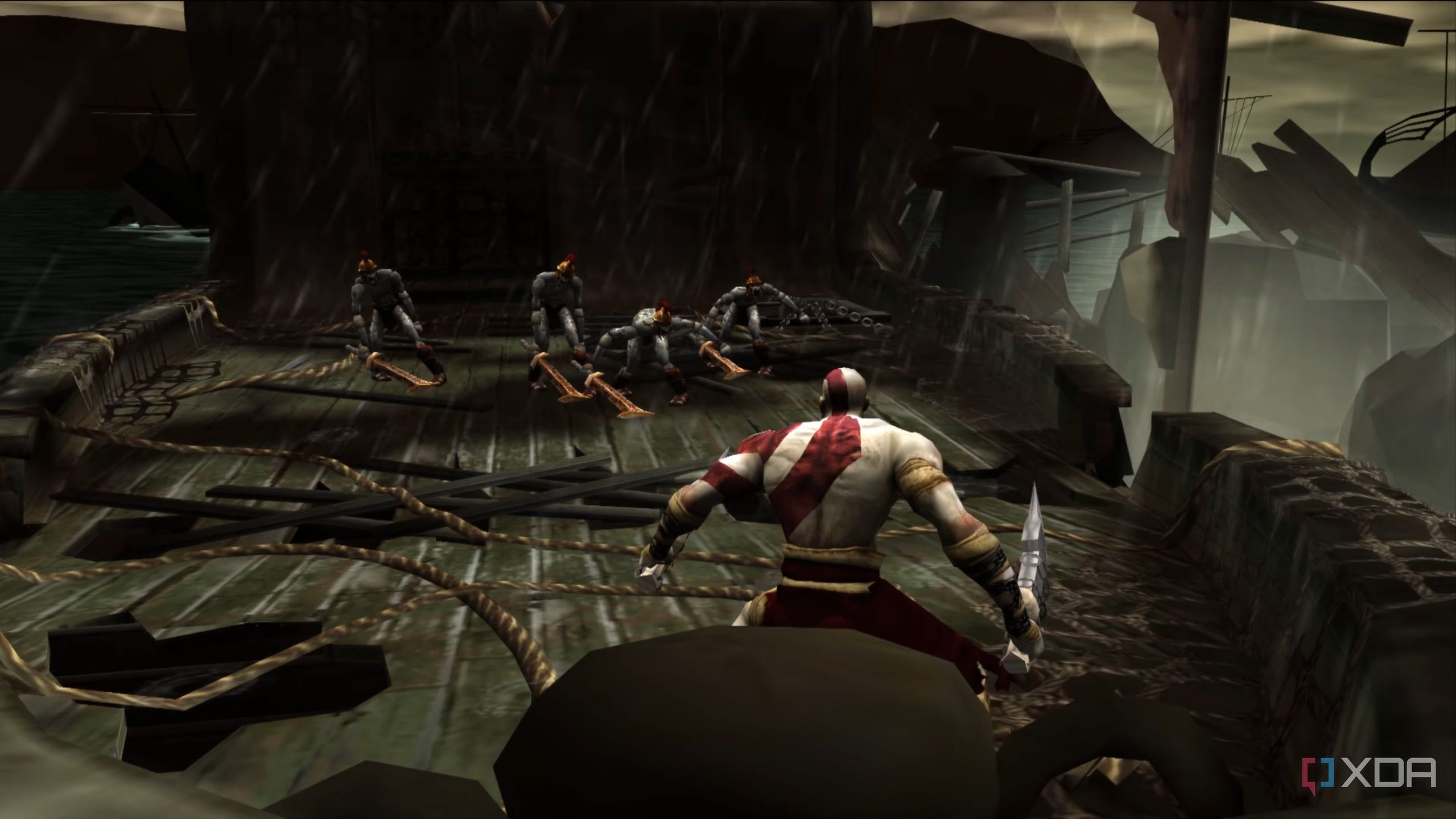 God of War 2005 running on PCSX2.