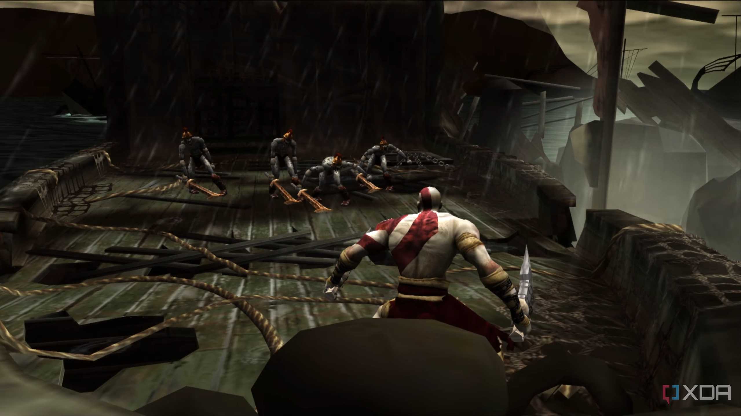God of War 2005 running on PCSX2.