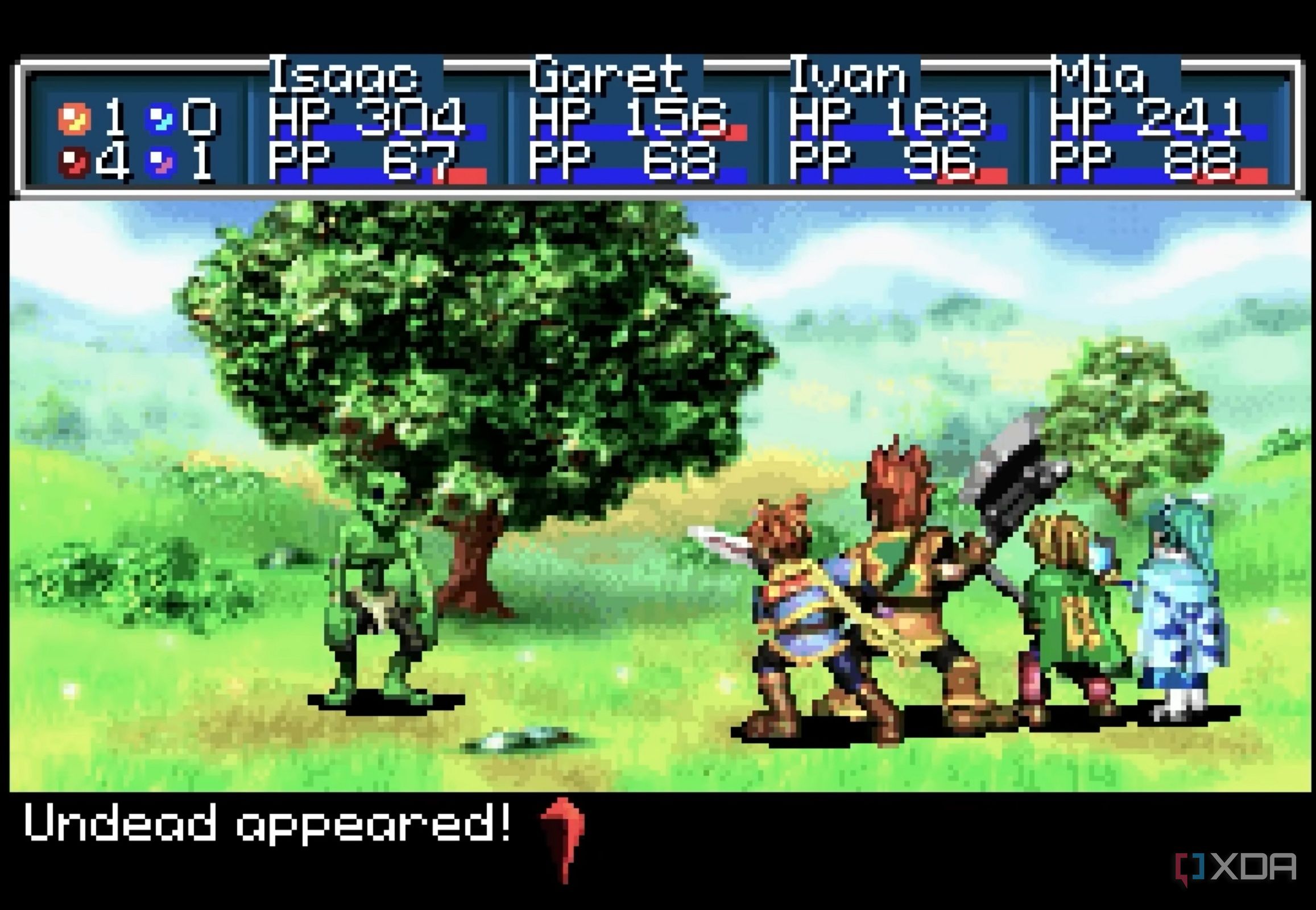 Golden Sun on the Game Boy Advance.
