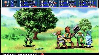 Golden Sun on the Game Boy Advance.