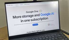 google one website on a laptop