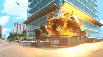 The end of the Demolition Man mission in GTA: Vice City.