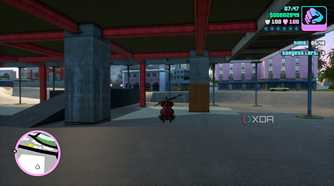 Flying the RC Copter in GTA: Vice City.