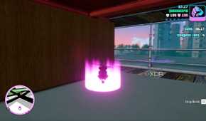 The RC Copter approaching a bomb drop location in GTA: Vice City.